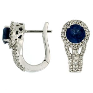 SAPPHIRE & DIAMOND EARRING