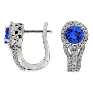 TANZANITE & DIAMOND EARRING