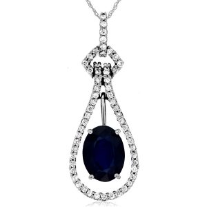 SAPPHIRE & DIAMOND PENDANT