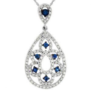 SAPPHIRE & DIAMOND PENDANT