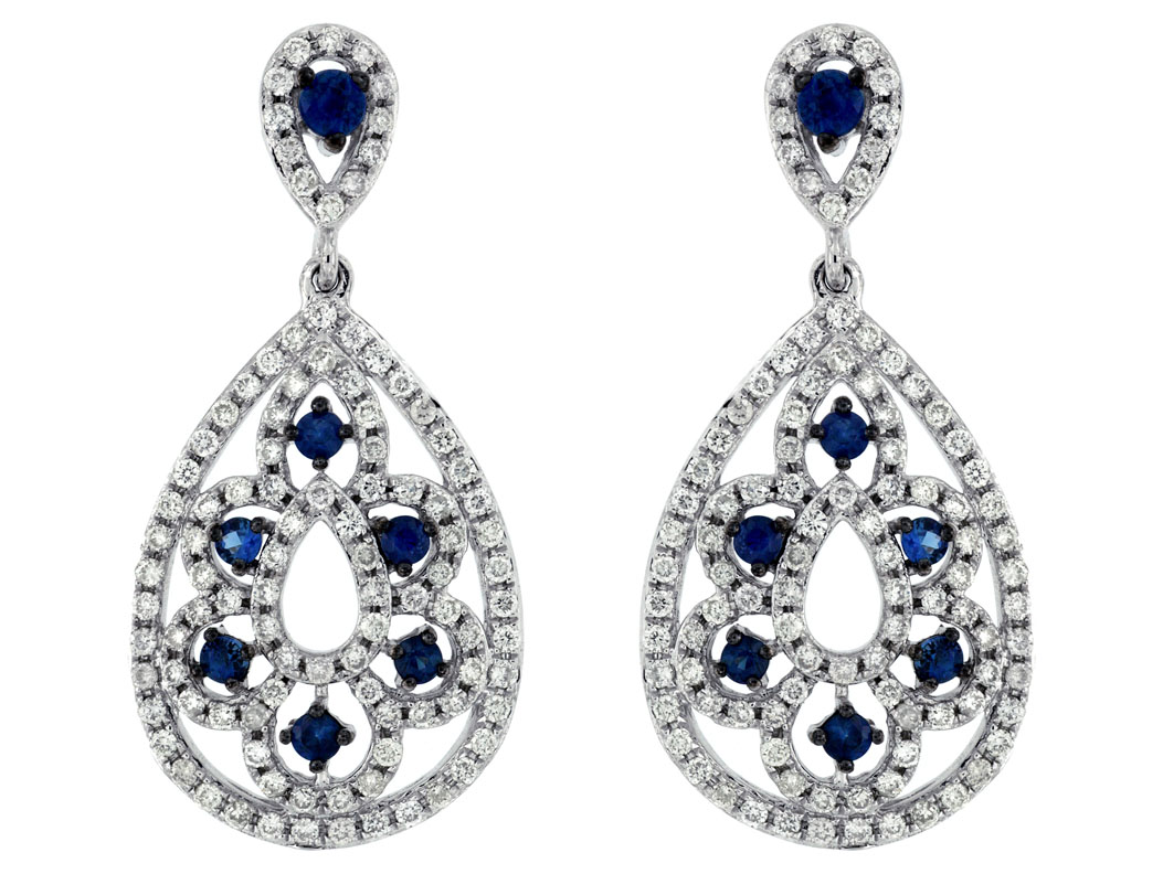 SAPPHIRE & DIAMOND EARRING