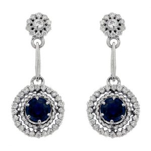 SAPPHIRE & DIAMOND EARRING