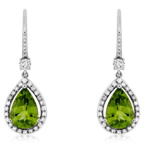 PERIDOT & DIAMOND EARRING