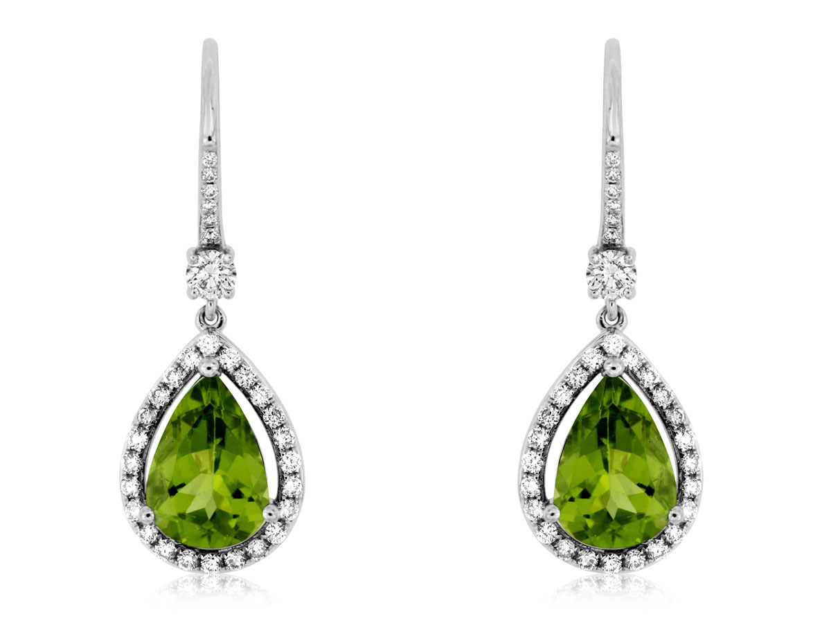 PERIDOT & DIAMOND EARRING