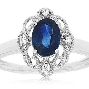 SAPPHIRE & DIAMOND RING