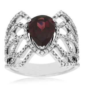 RHODOLITE & DIAMOND RING