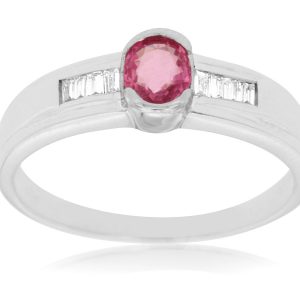 PINK SAPPHIRE & DIAMOND RING