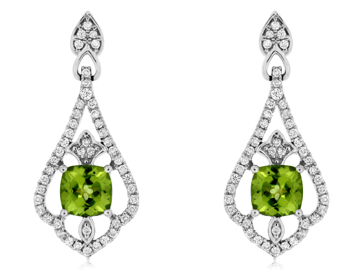 PERIDOT & DIAMOND EARRING
