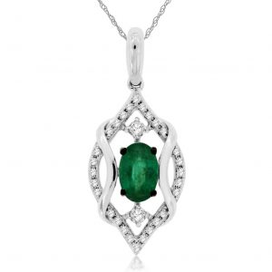 EMERALD & DIAMOND PENDANT