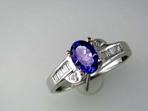 TANZANITE & DIAMOND RING