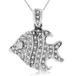 DIAMOND FISH SEALIFE PENDANT