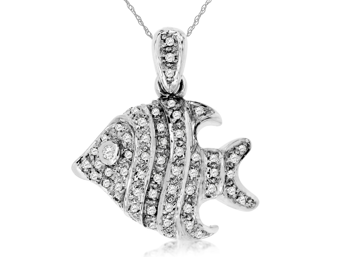 DIAMOND FISH SEALIFE PENDANT