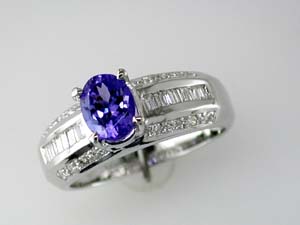 TANZANITE & DIAMOND RING