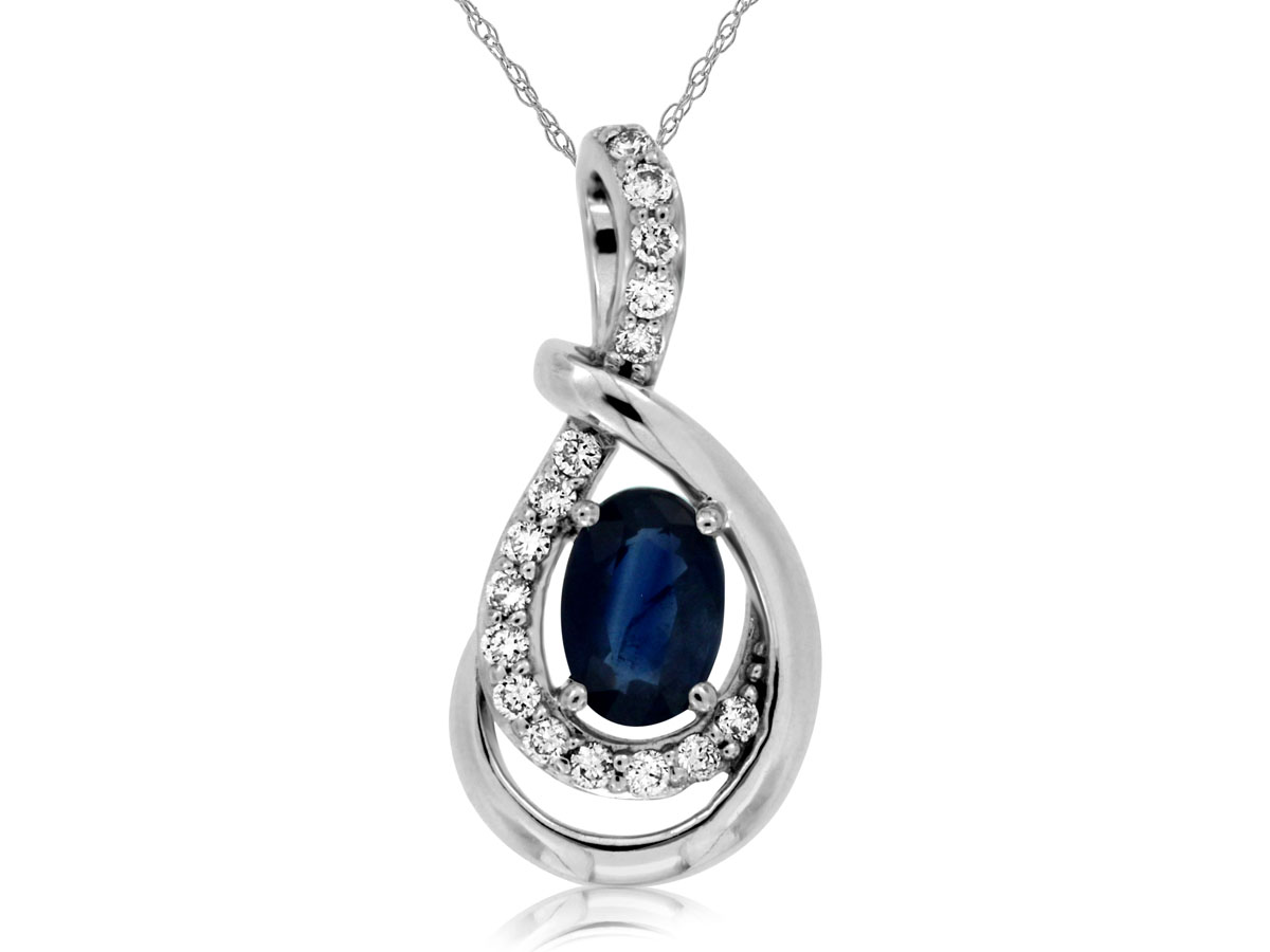 SAPPHIRE & DIAMOND PENDANT