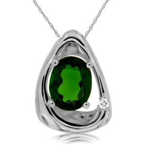 RUSSALITE & DIAMOND PENDANT