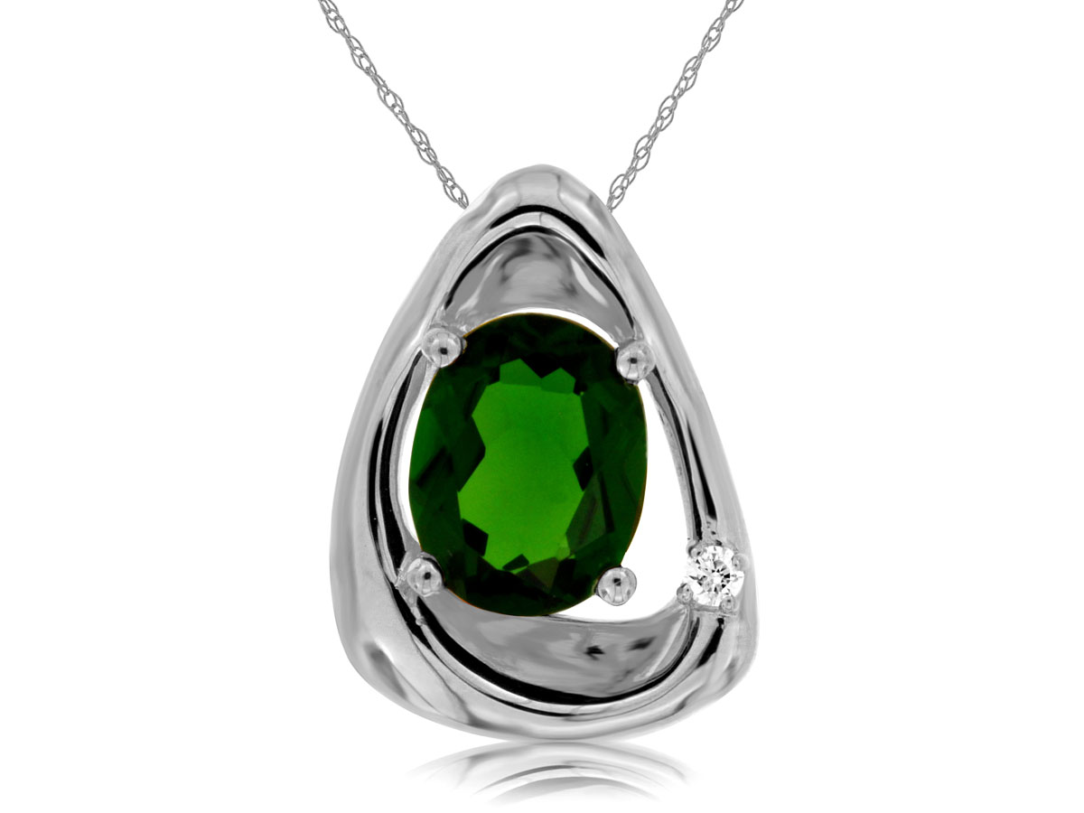 RUSSALITE & DIAMOND PENDANT