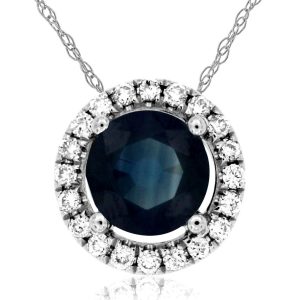 SAPPHIRE & DIAMOND PENDANT