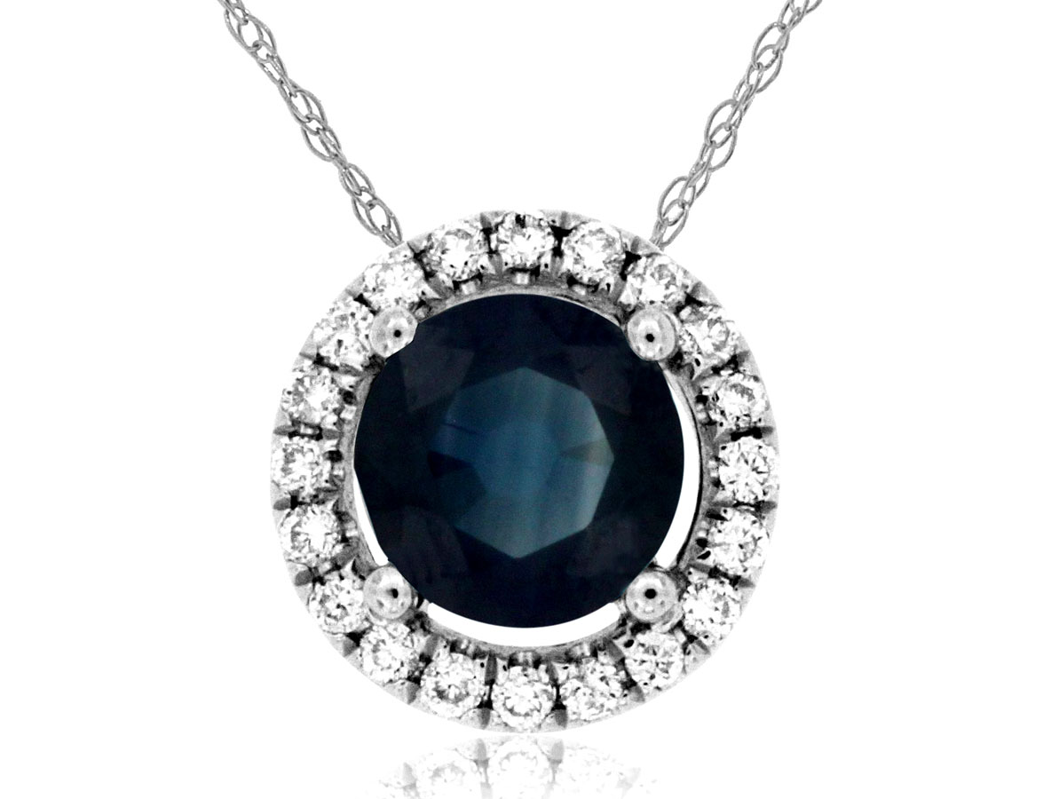 SAPPHIRE & DIAMOND PENDANT