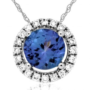 TANZANITE & DIAMOND PENDANT