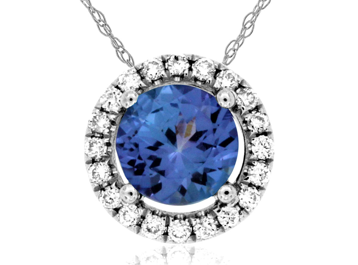TANZANITE & DIAMOND PENDANT