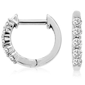 DIAMOND HOOP EARRING 11MM