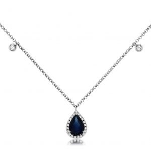 SAPPHIRE & DIAMOND NECKLACE