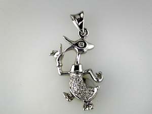 DIAMOND BIRD PENDANT