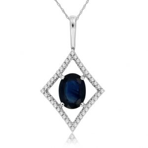SAPPHIRE & DIAMOND PENDANT
