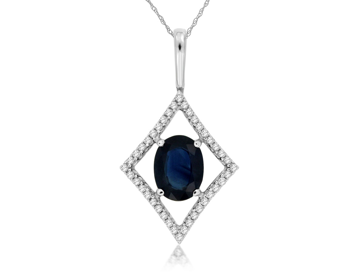 SAPPHIRE & DIAMOND PENDANT