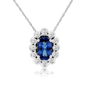 TANZANITE & DIAMOND PENDANT