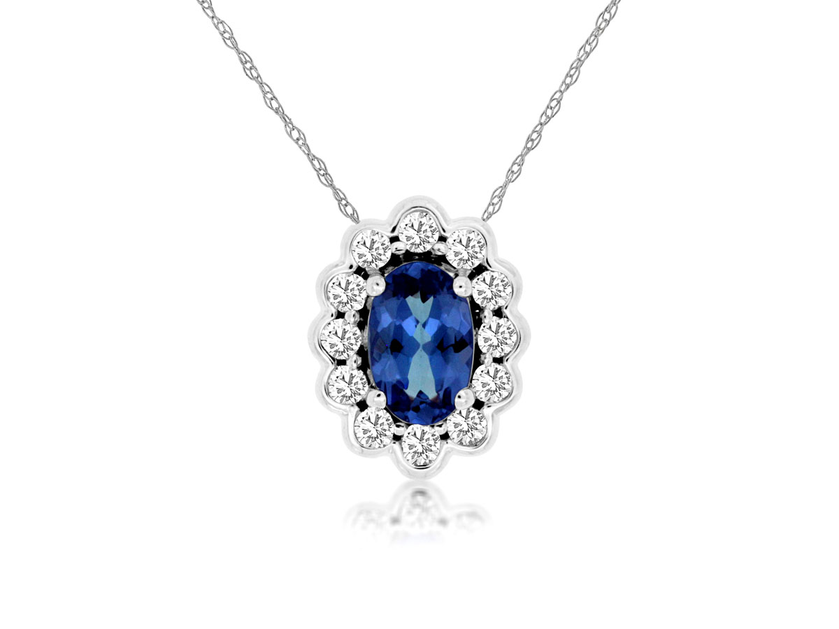TANZANITE & DIAMOND PENDANT
