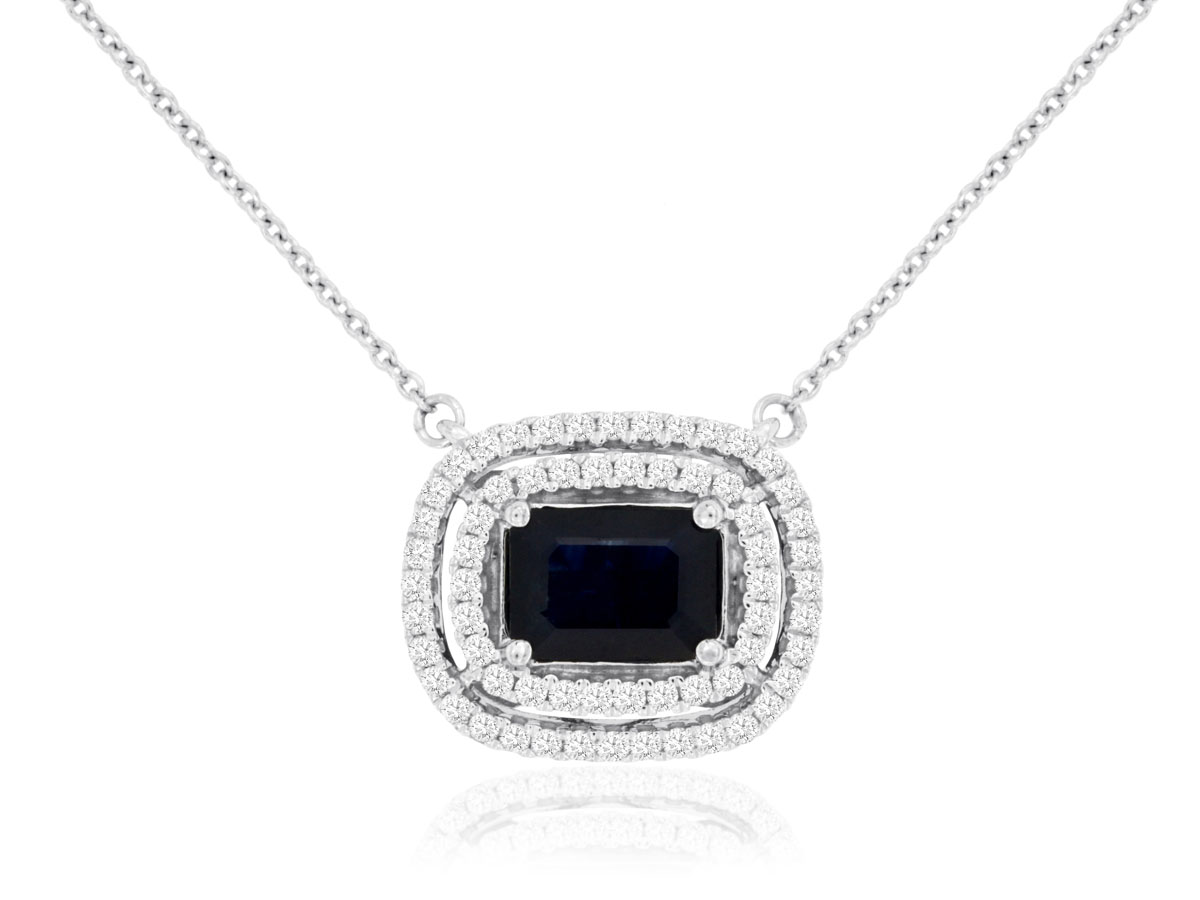 SAPPHIRE & DIAMOND NECKLACE