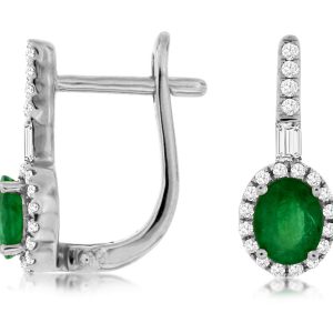 EMERALD & DIAMOND EARRING