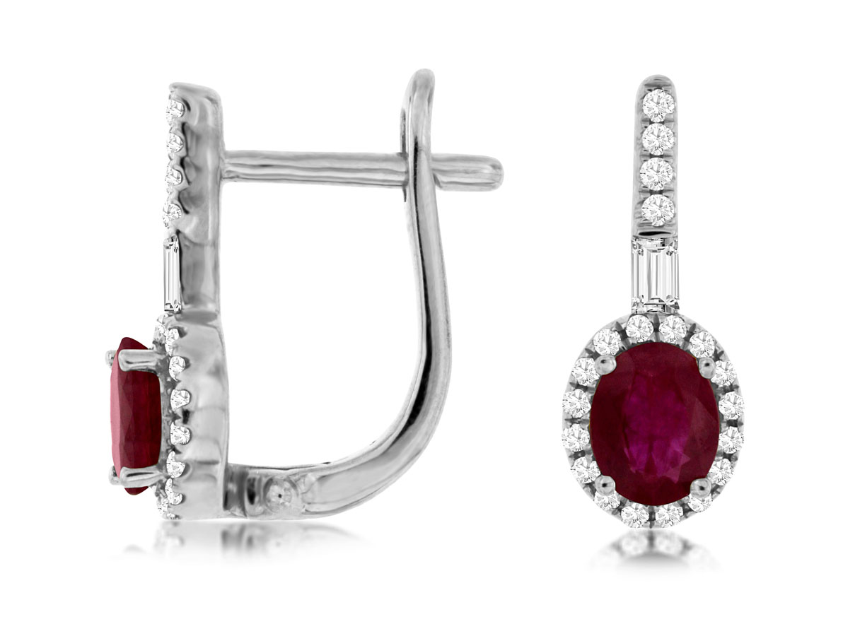 RUBY & DIAMOND EARRING