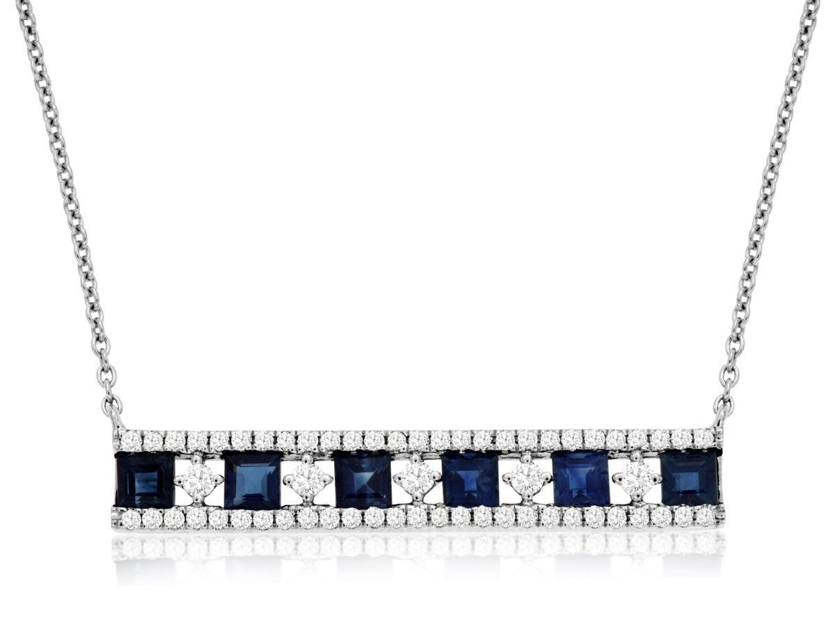 SAPPHIRE & DIAMOND NECKLACE