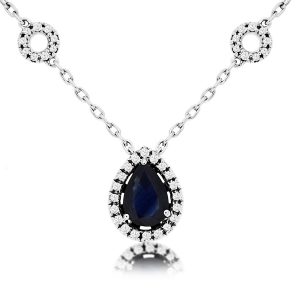 SAPPHIRE & DIAMOND NECKLACE
