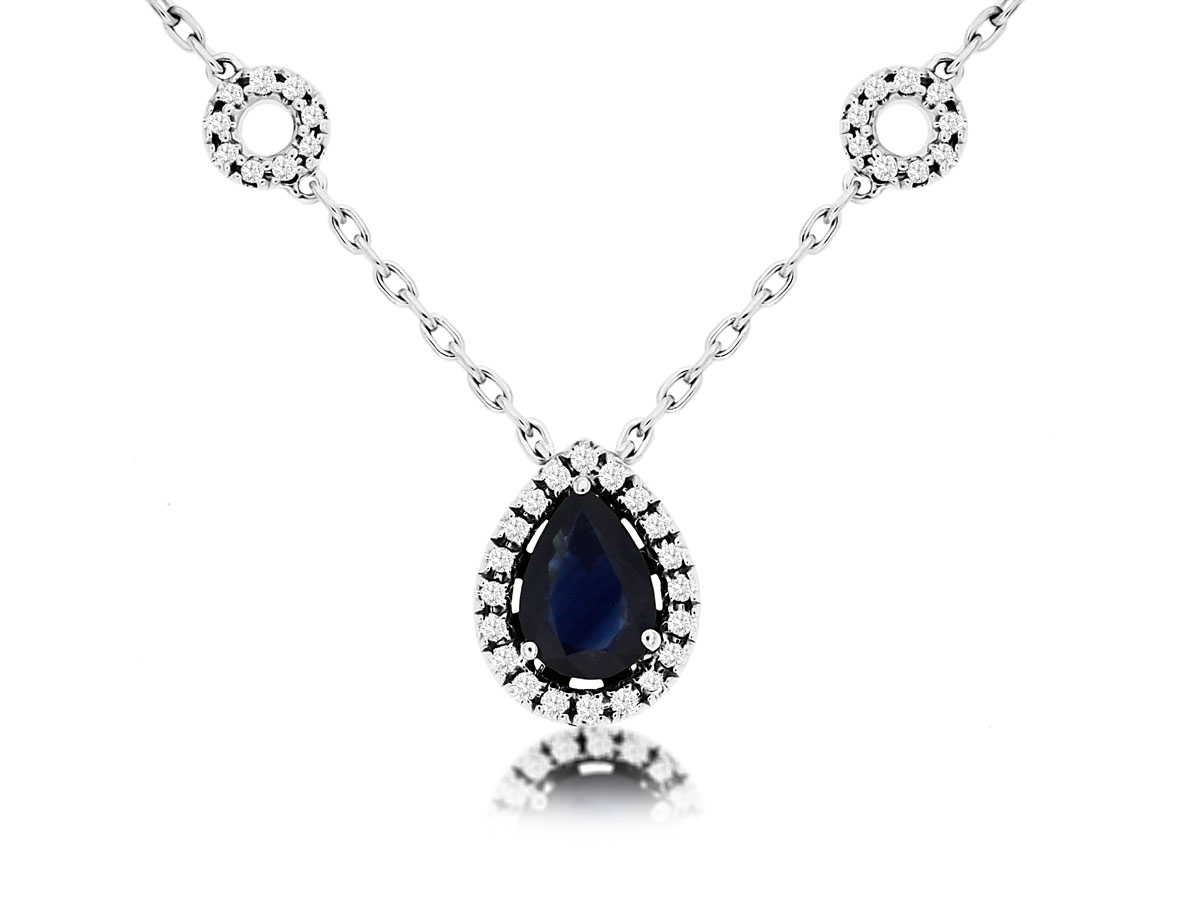 SAPPHIRE & DIAMOND NECKLACE