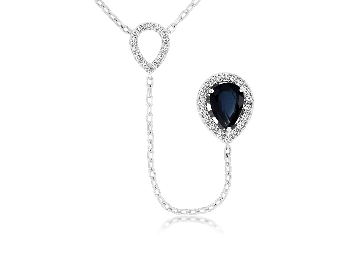 SAPPHIRE & DIAMOND NECKLACE