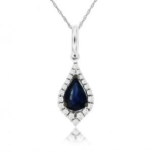 SAPPHIRE & DIAMOND PENDANT