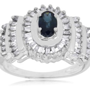 SAPPHIRE & DIAMOND RING