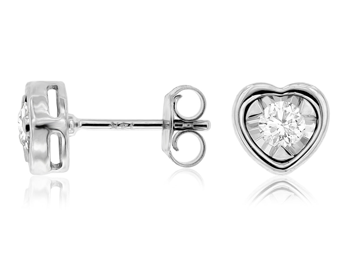 DIAMOND HEART EARRING