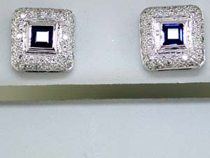 SAPPHIRE & DIAMOND EARRING