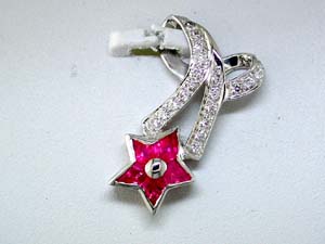 RUBY & DIAMOND PENDANT