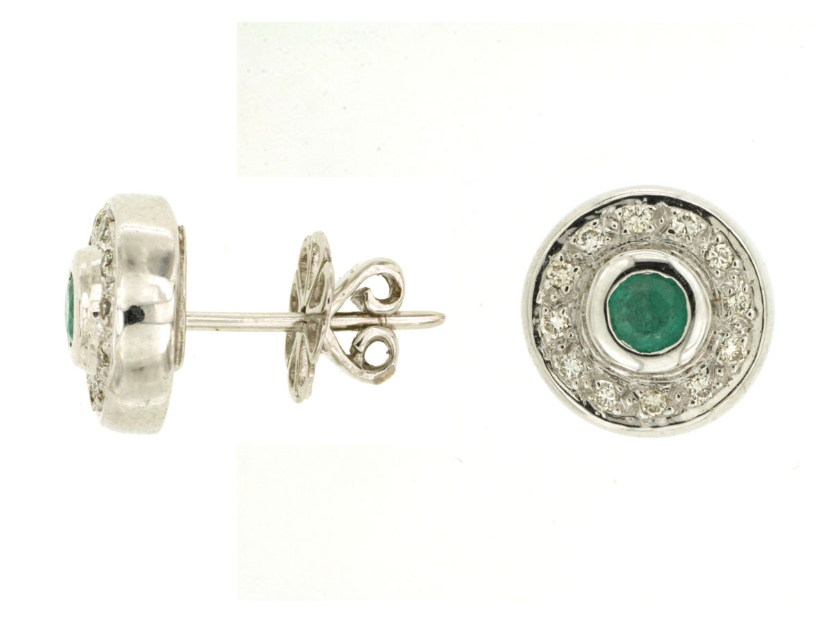 EMERALD & DIAMOND EARRING