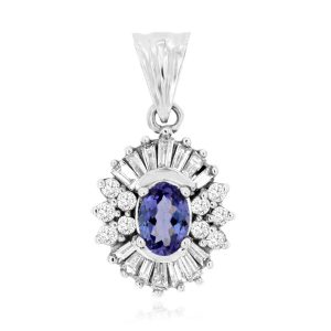 TANZANITE & DIAMOND PENDANT
