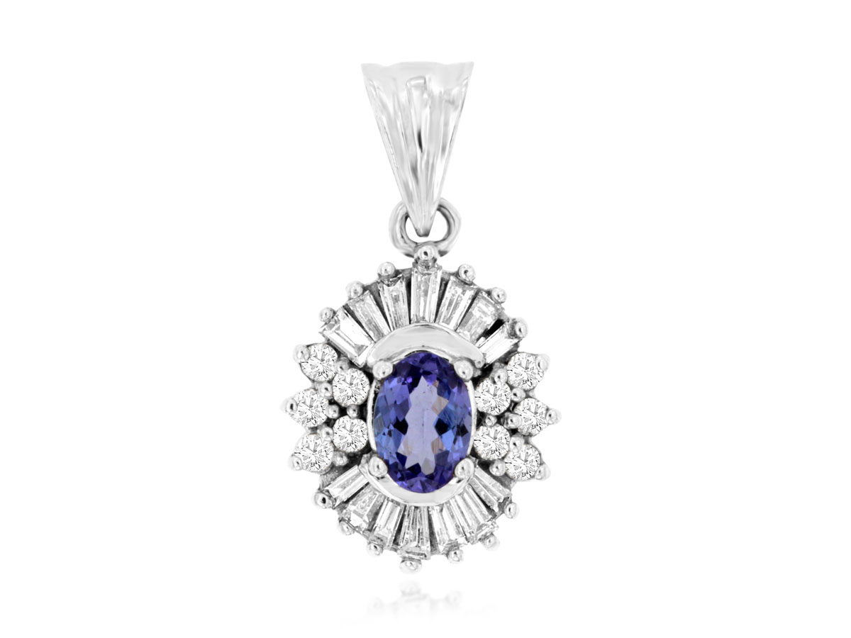 TANZANITE & DIAMOND PENDANT