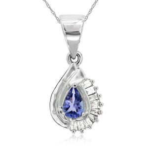 TANZANITE & DIAMOND PENDANT