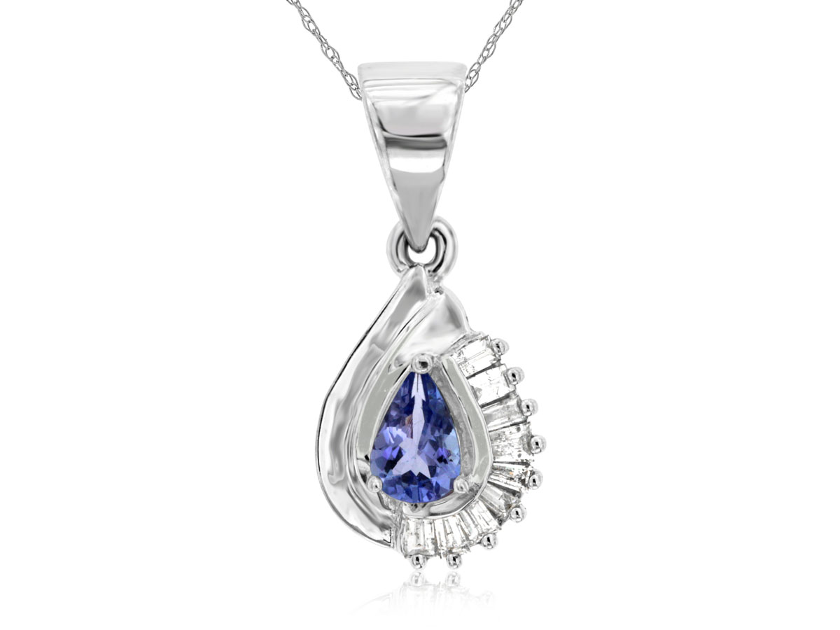 TANZANITE & DIAMOND PENDANT