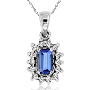 TANZANITE & DIAMOND PENDANT
