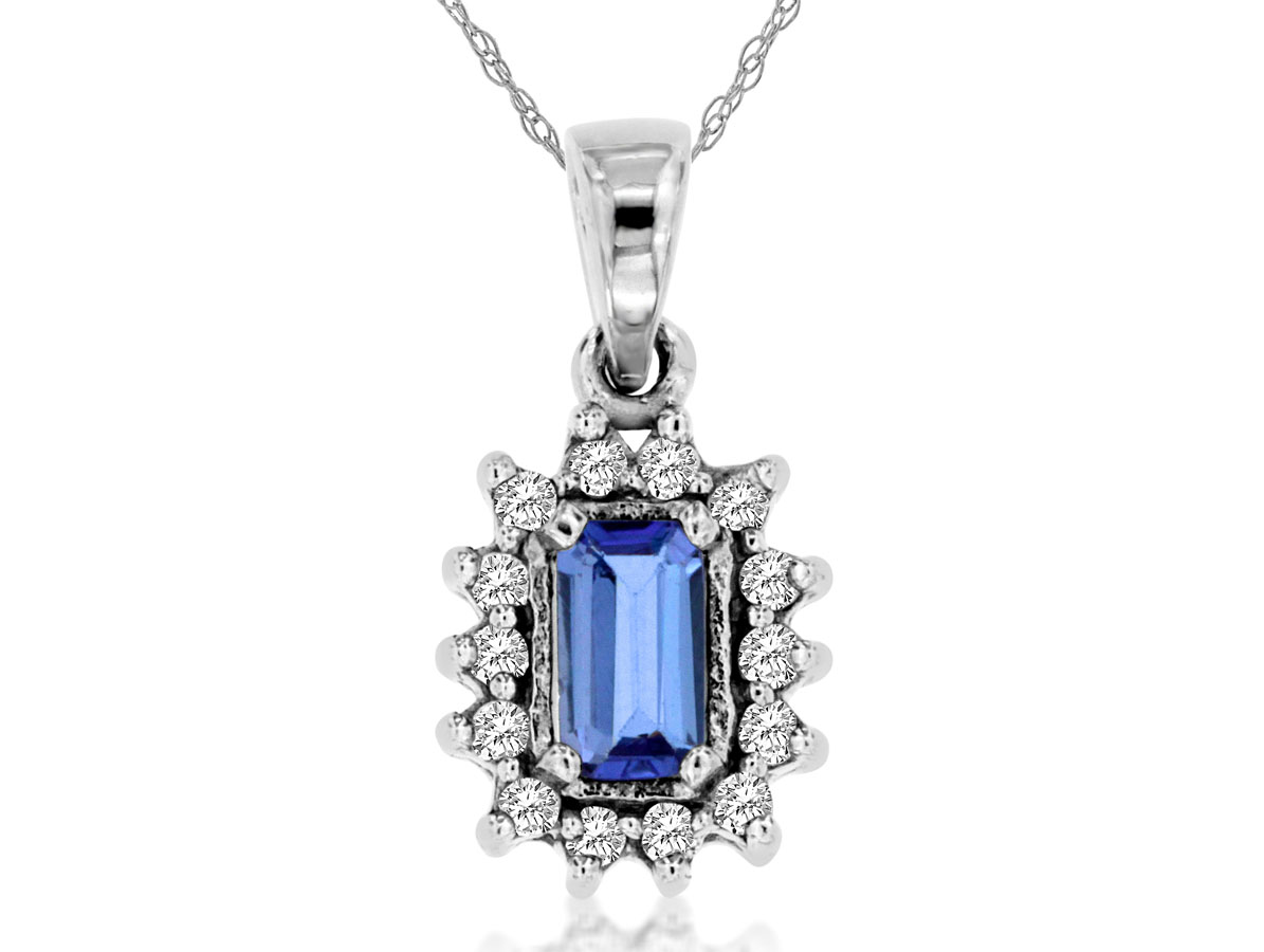TANZANITE & DIAMOND PENDANT
